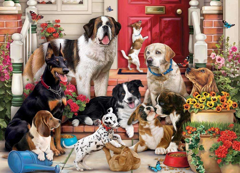 cuccioli in veranda puzzle online