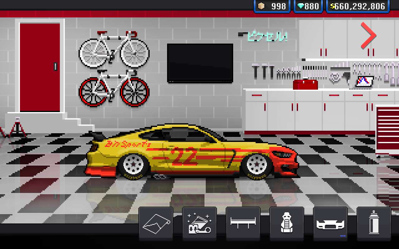 Pixel bilracer Ford Mustang GT nascar pussel på nätet