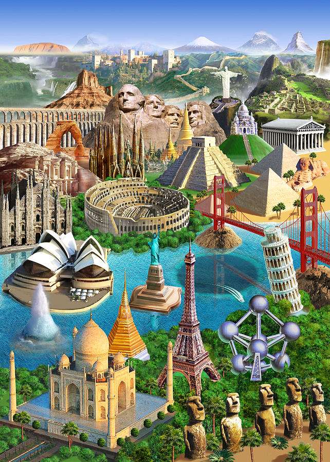 Berühmte Gebäude der Welt Puzzlespiel online