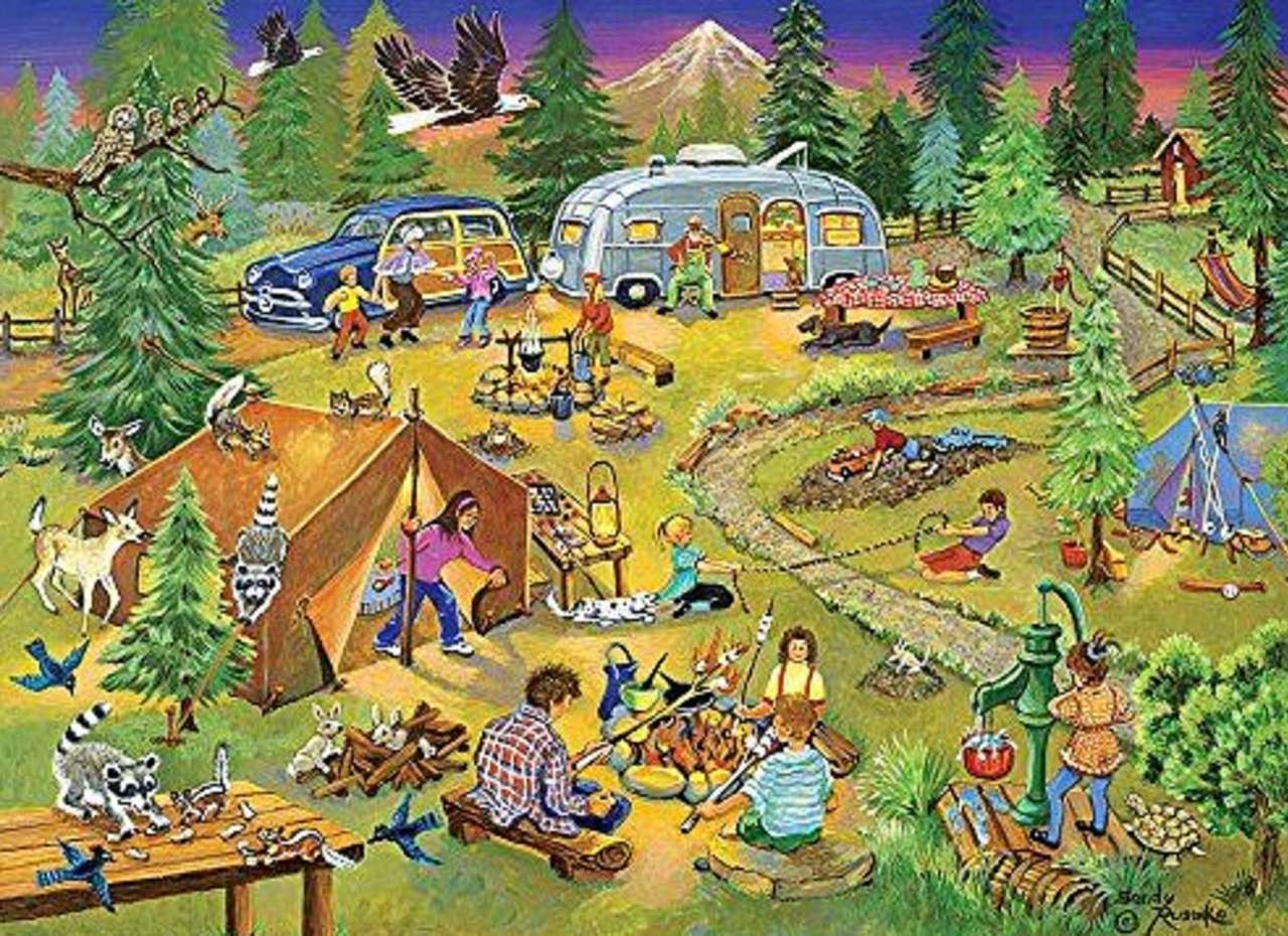 Auf dem Campingplatz Puzzlespiel online
