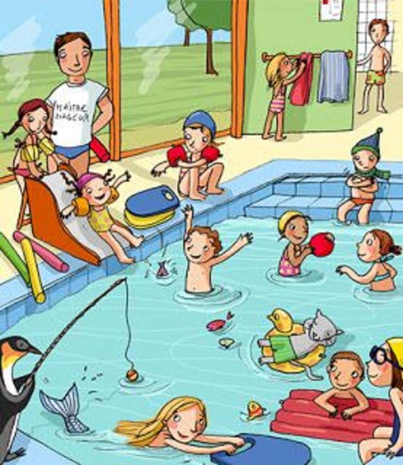 at the pool jigsaw puzzle online
