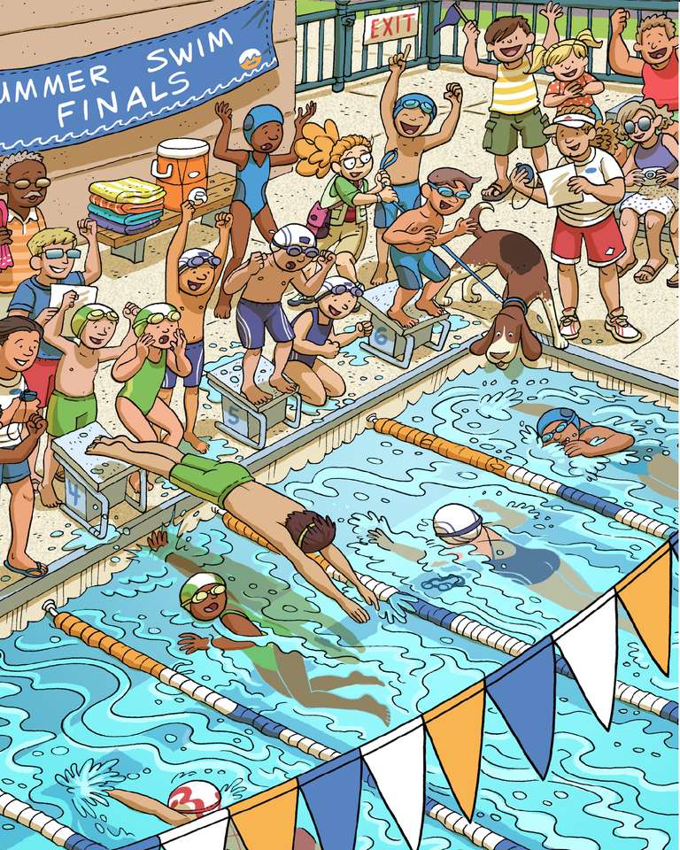 Schwimmwettbewerb Online-Puzzle