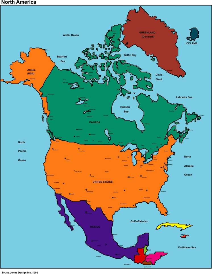Amérique du nord puzzle en ligne