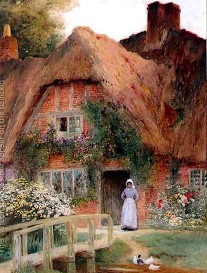 A hut under a thatched roof jigsaw puzzle online