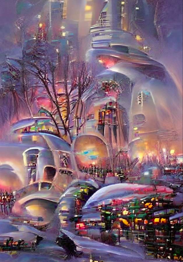 Die kosmische Stadt der Zukunft? Online-Puzzle