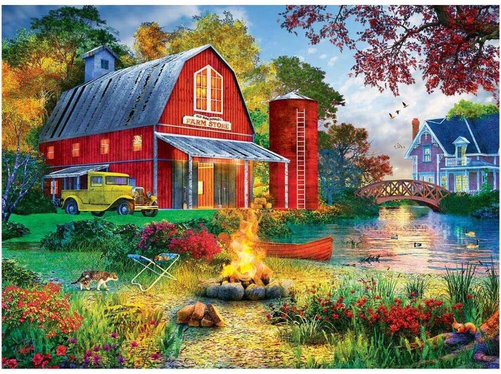 Farma u jezera online puzzle