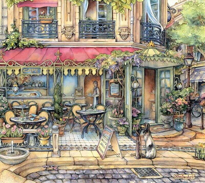 Café en plein air puzzle en ligne