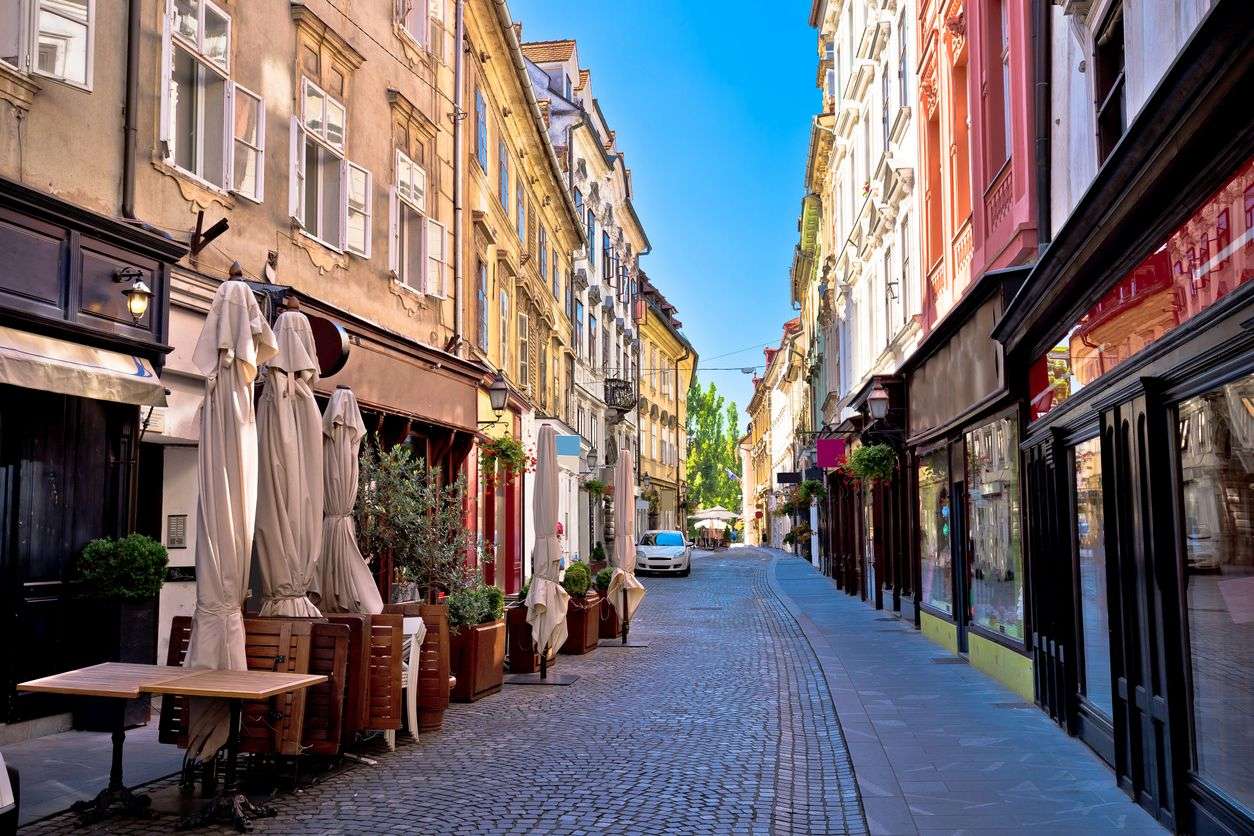 straat in Ljubljana legpuzzel online