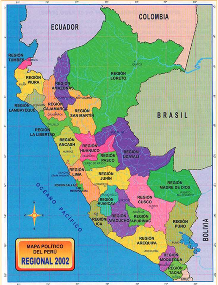 χάρτης του Περού παζλ online