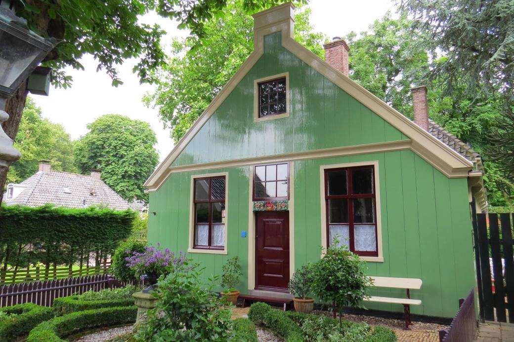 Groen huis in Nederland online puzzel