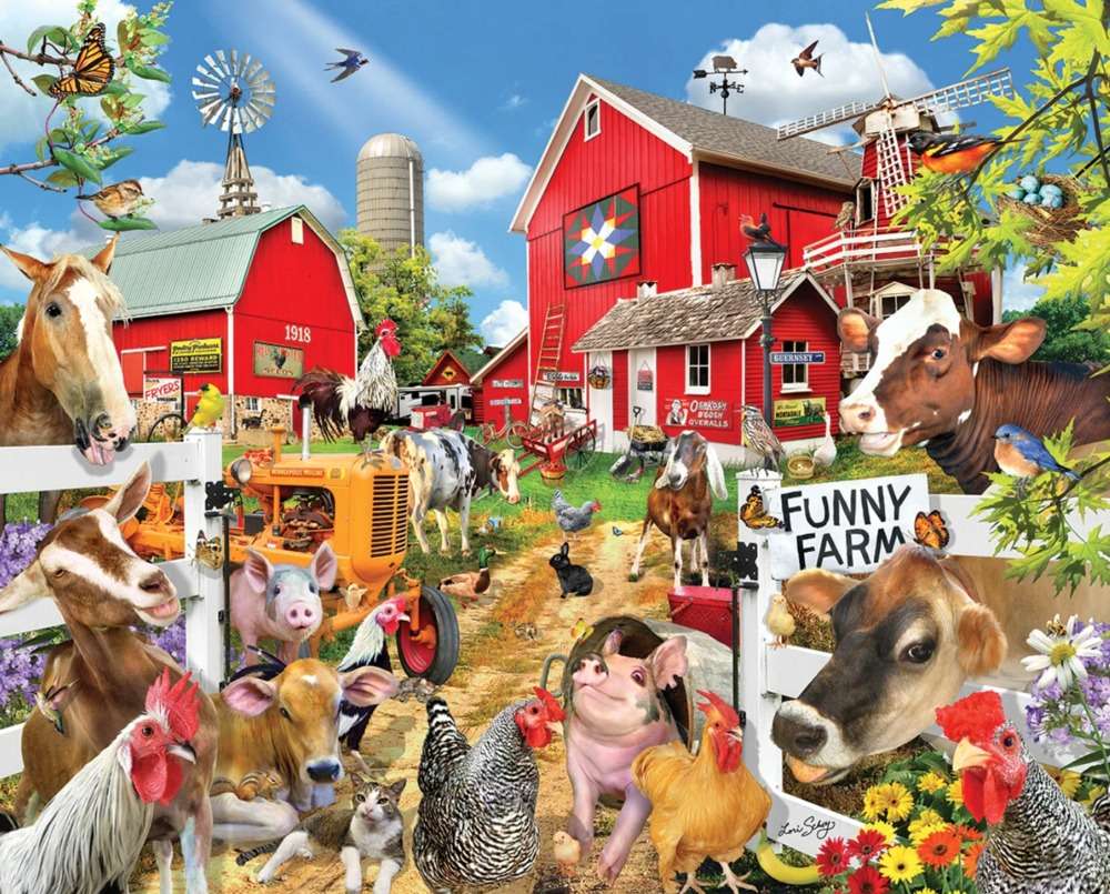 Animais na fazenda puzzle online