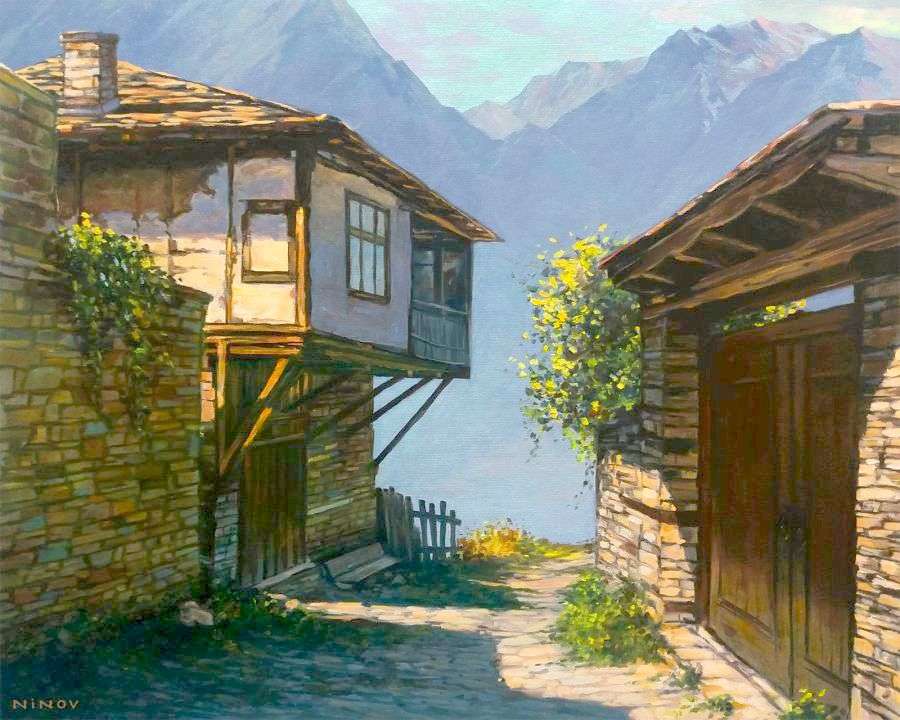Ett hus i bergen Pussel online