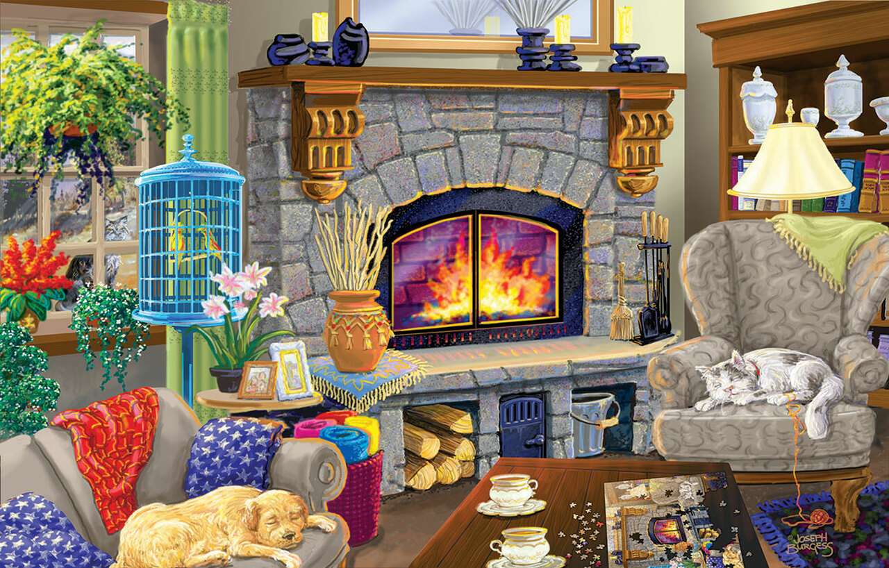 Cozy by the Fireplace online puzzle