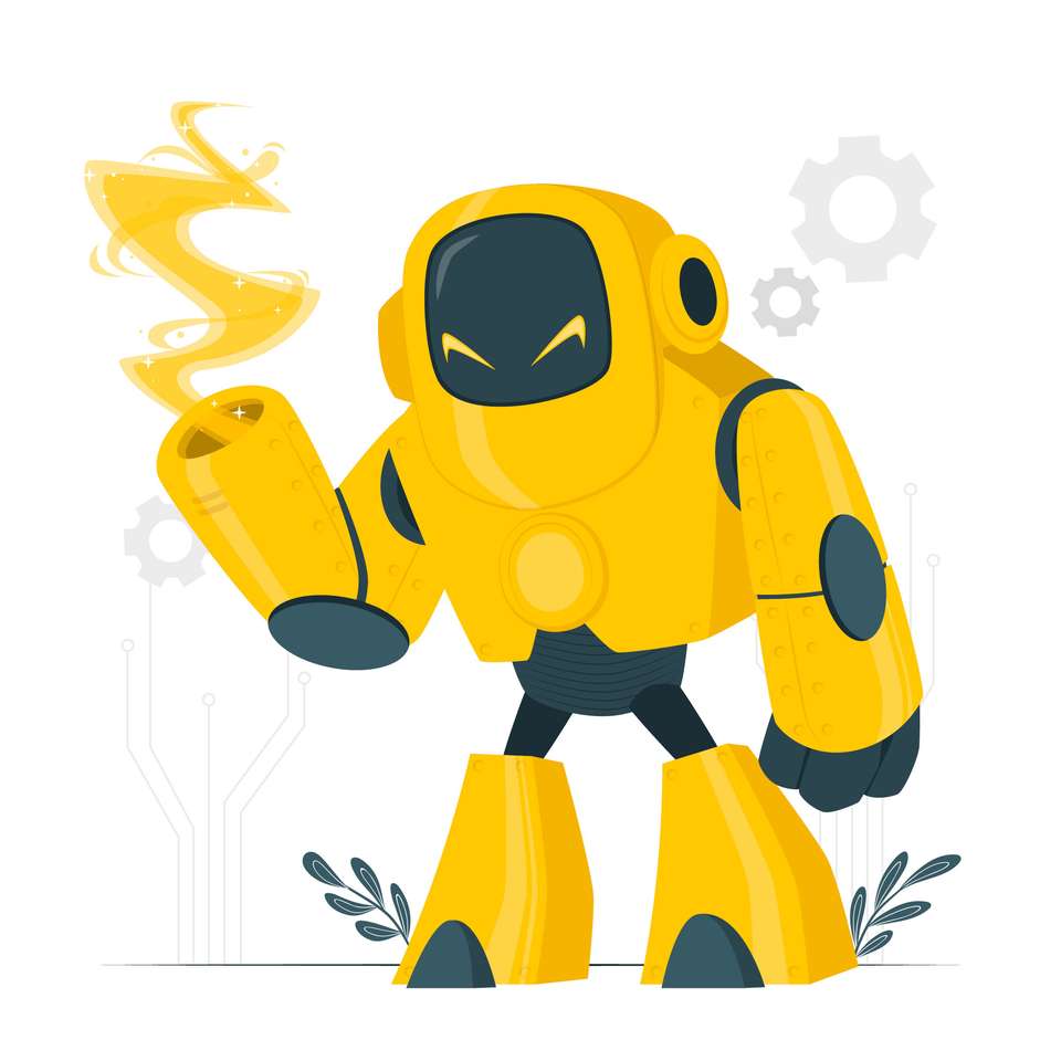 robot amarillo rompecabezas en línea