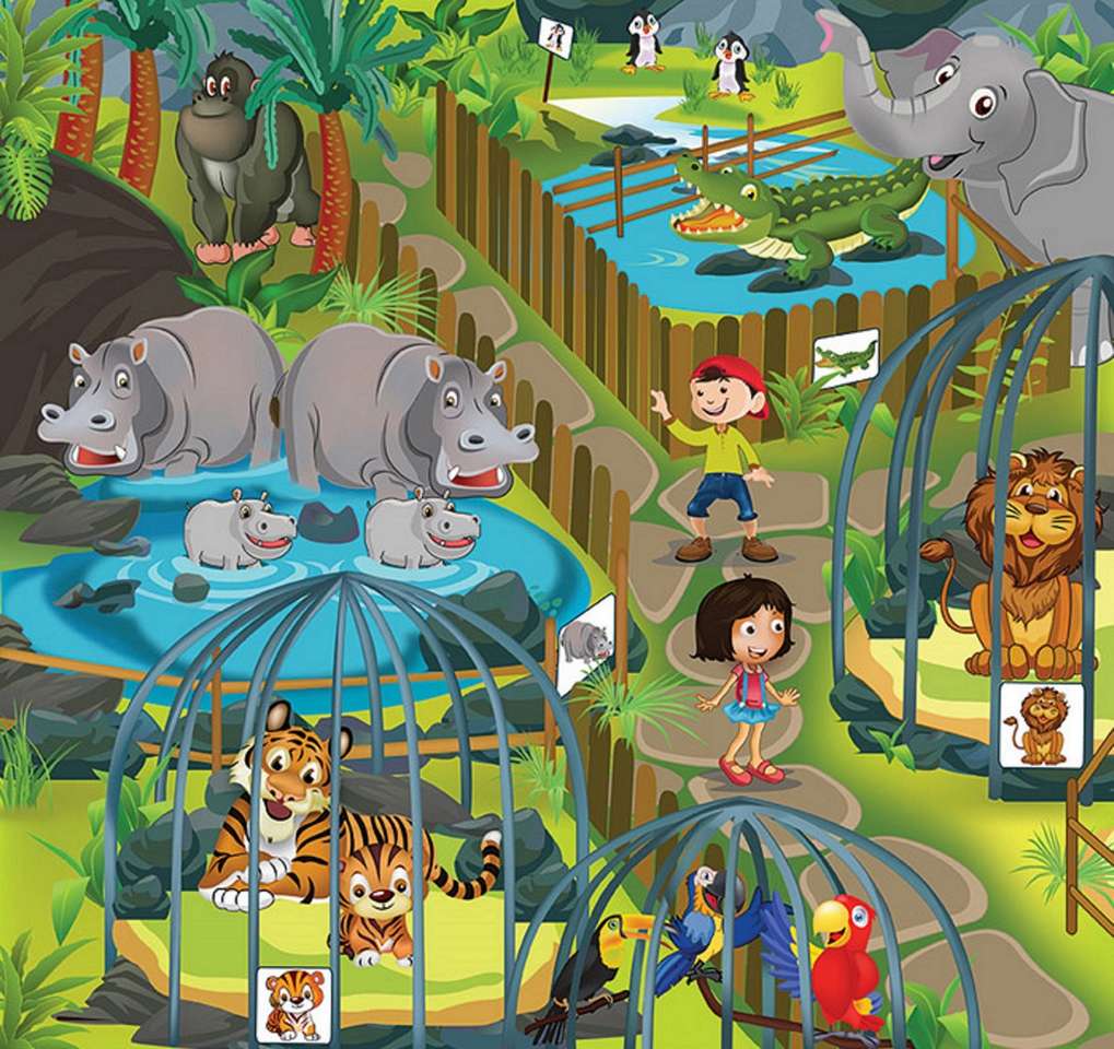 No zoológico quebra-cabeças online