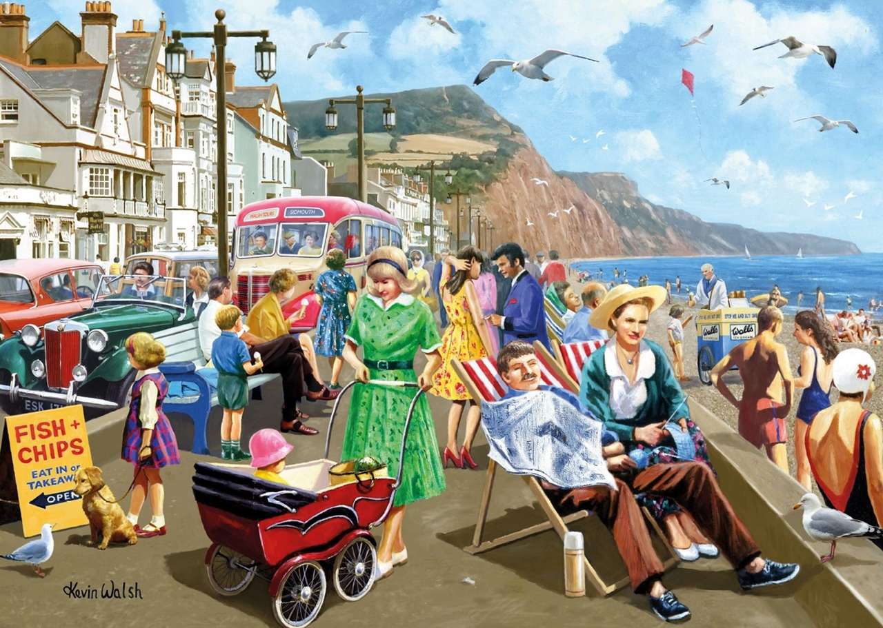 Sidmouth tengerpartja online puzzle