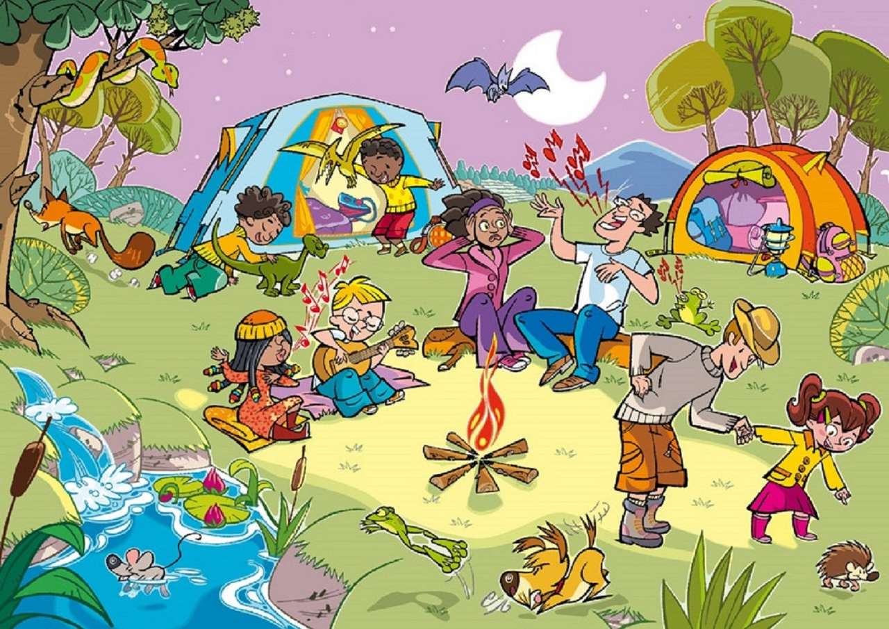 A campsite by the river jigsaw puzzle online