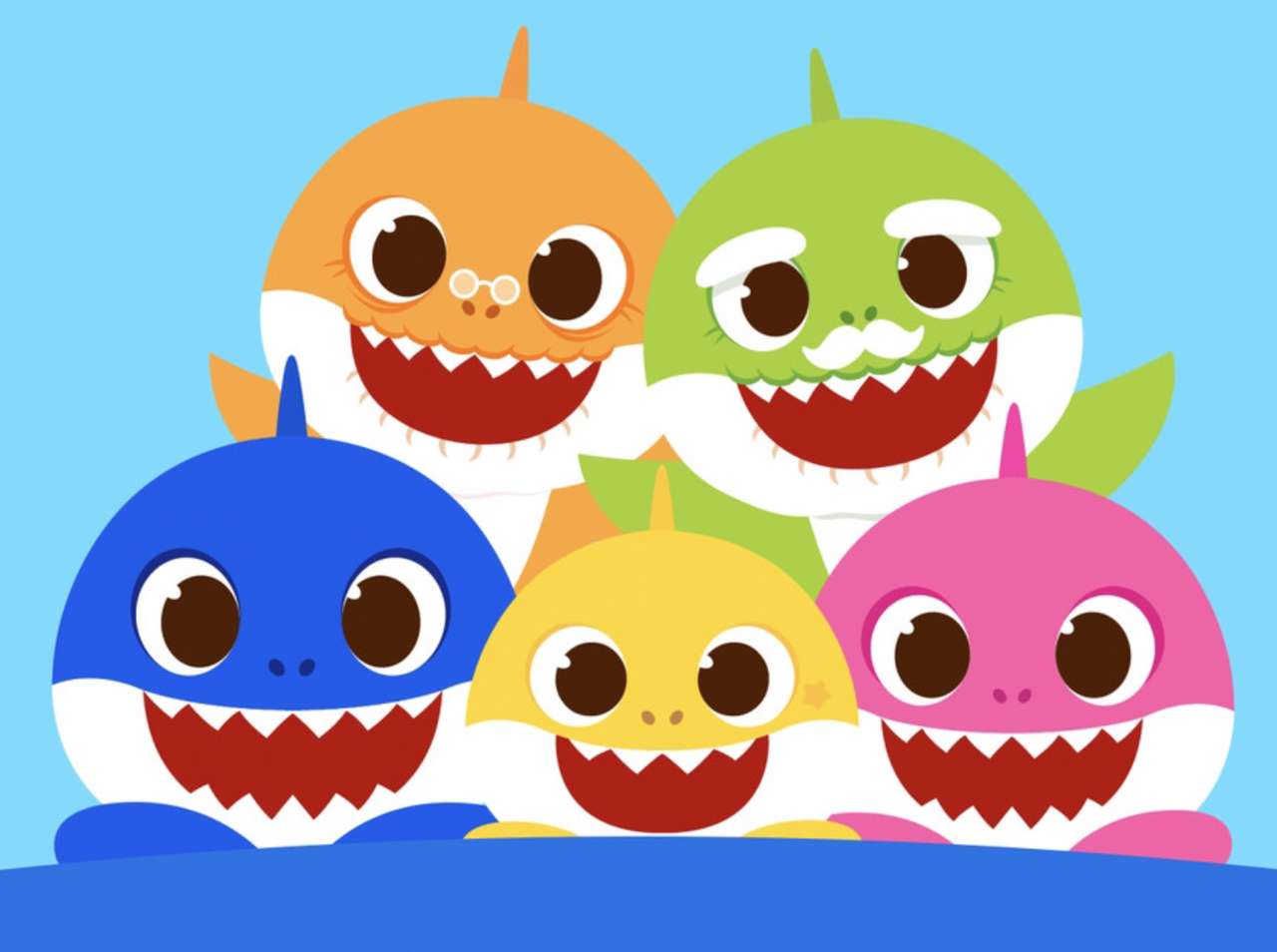 Ano rodině žraloků! online puzzle