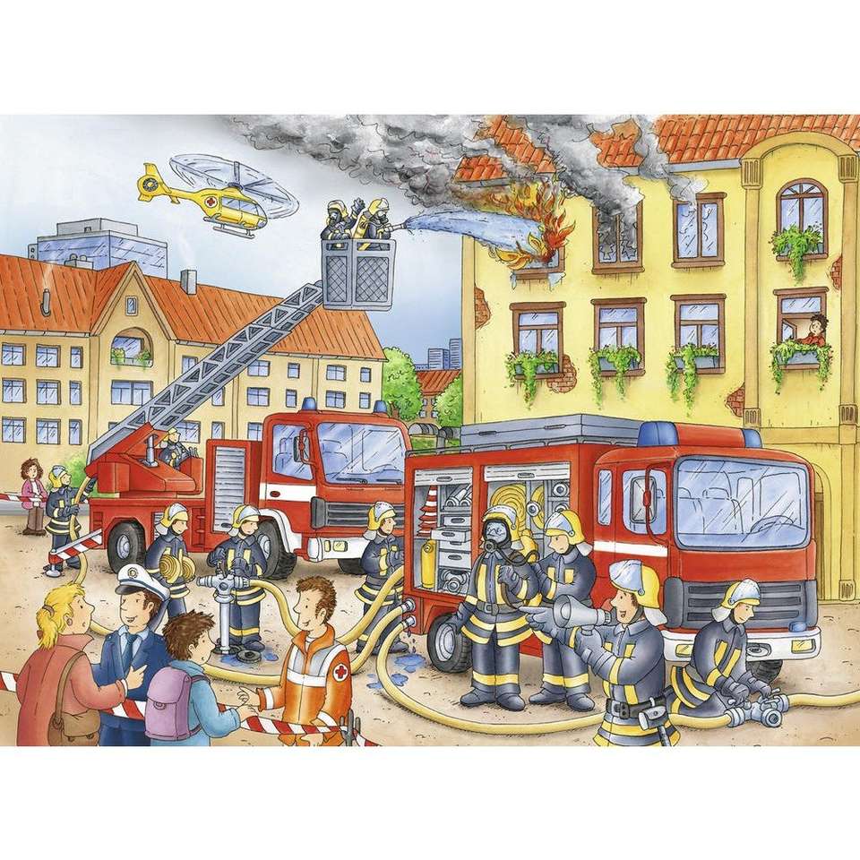 Carros de bombeiros em ação puzzle online