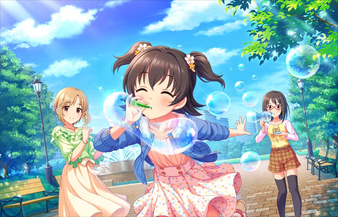 Akagi miria, kamijo haruna en aiba yumi online puzzel