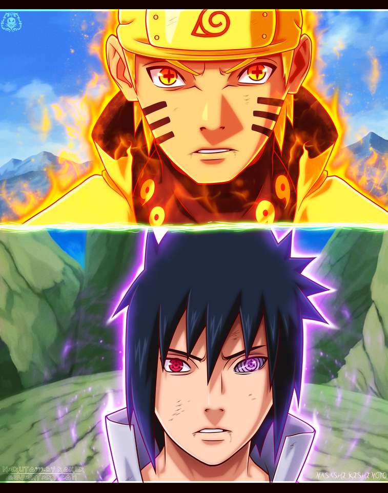 Naruto vs Sasuke skládačky online