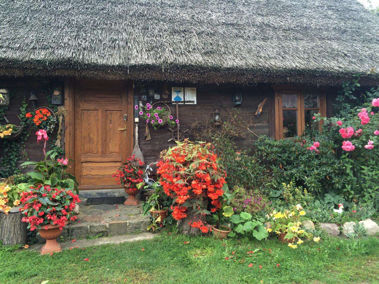 Cottage with thatched roofs online puzzle