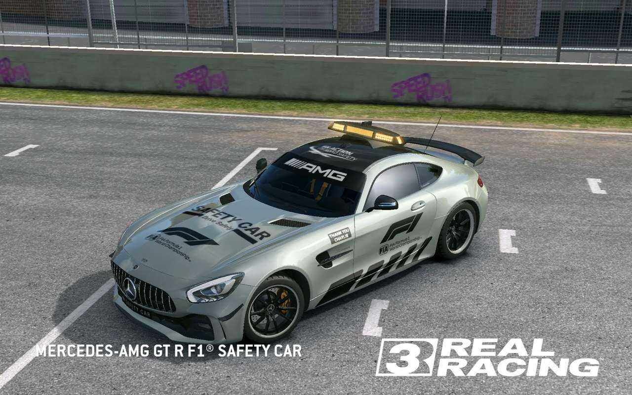 Bezpečnostní vůz Mercedes Benz AMG GT R F1 skládačky online