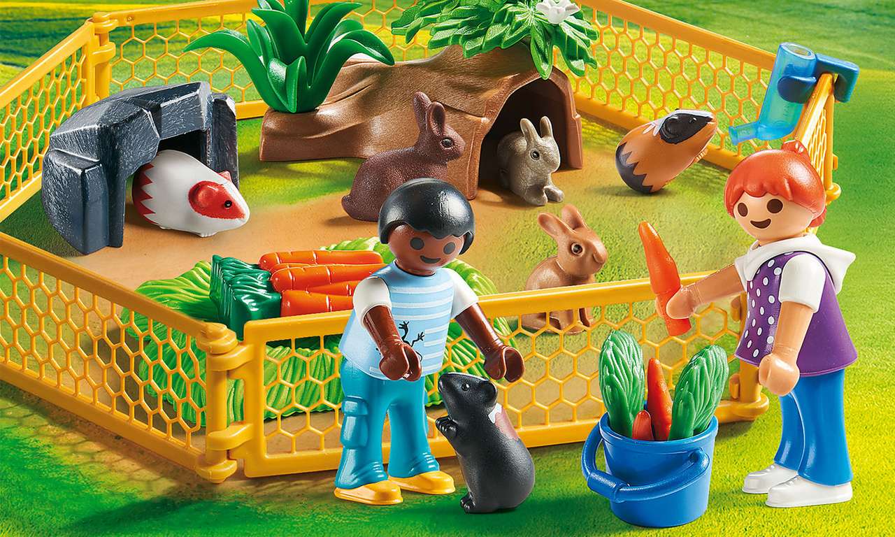 Блоки Playmobil - ферма онлайн-пазл