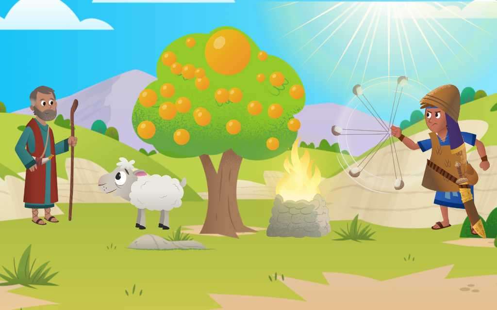 Een Bijbel-app voor kinderen online puzzel