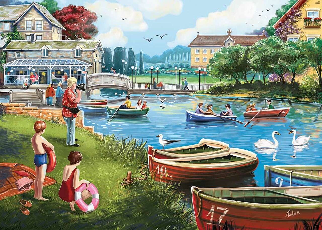 Il lago in barca puzzle online