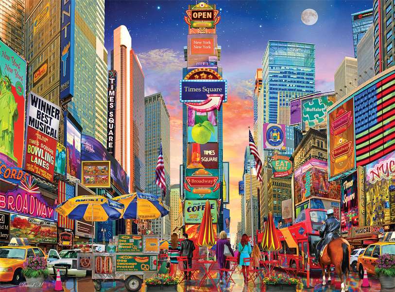 Times Square i New York pussel på nätet