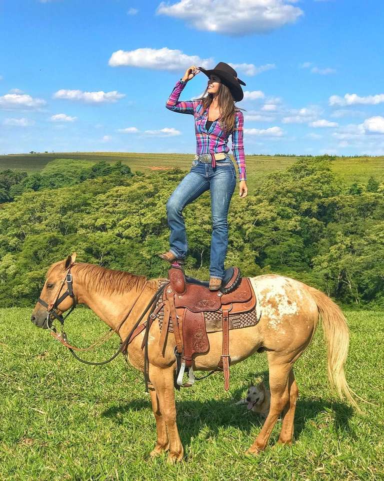 COUNTRY GIRL ON HORSE jigsaw puzzle online