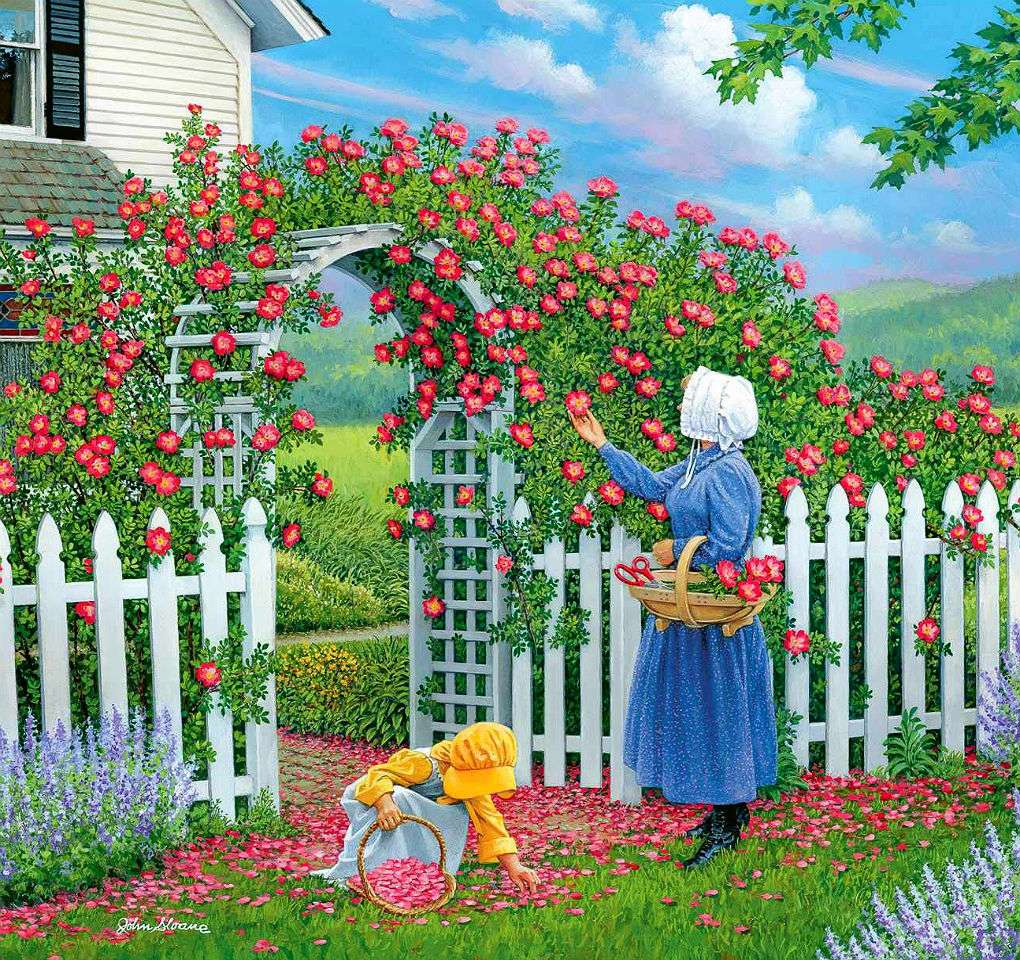 picking flowers with mom jigsaw puzzle online