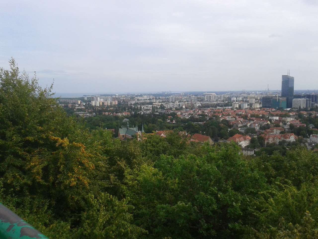 Панорама Гданьской Оливы онлайн-пазл