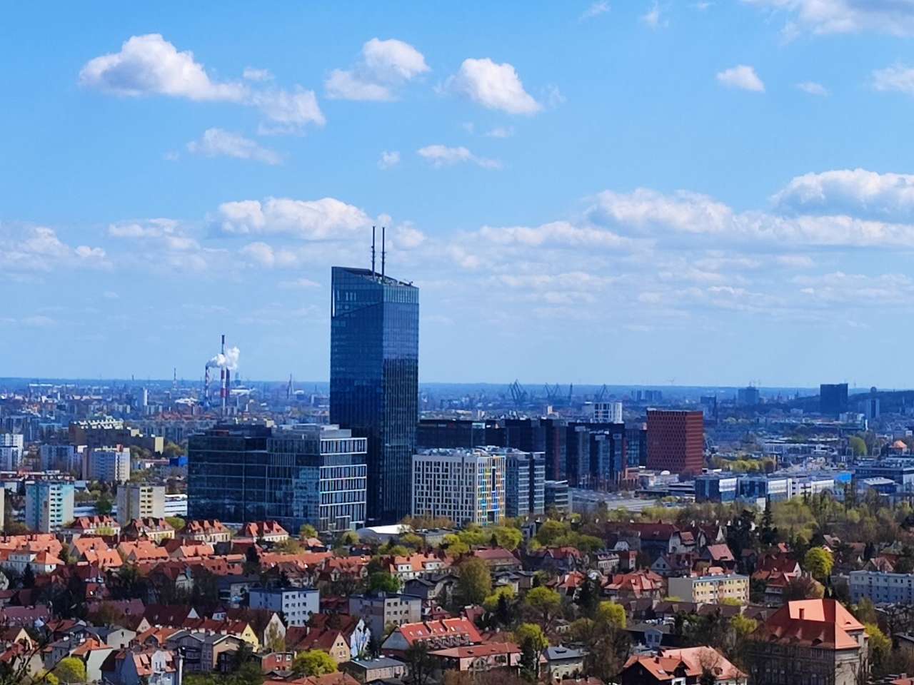 Panorama van Gdansk Oliwa online puzzel