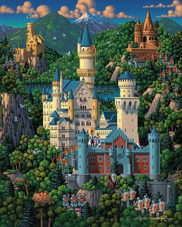 Castello di Neuschwanstein Germania puzzle online