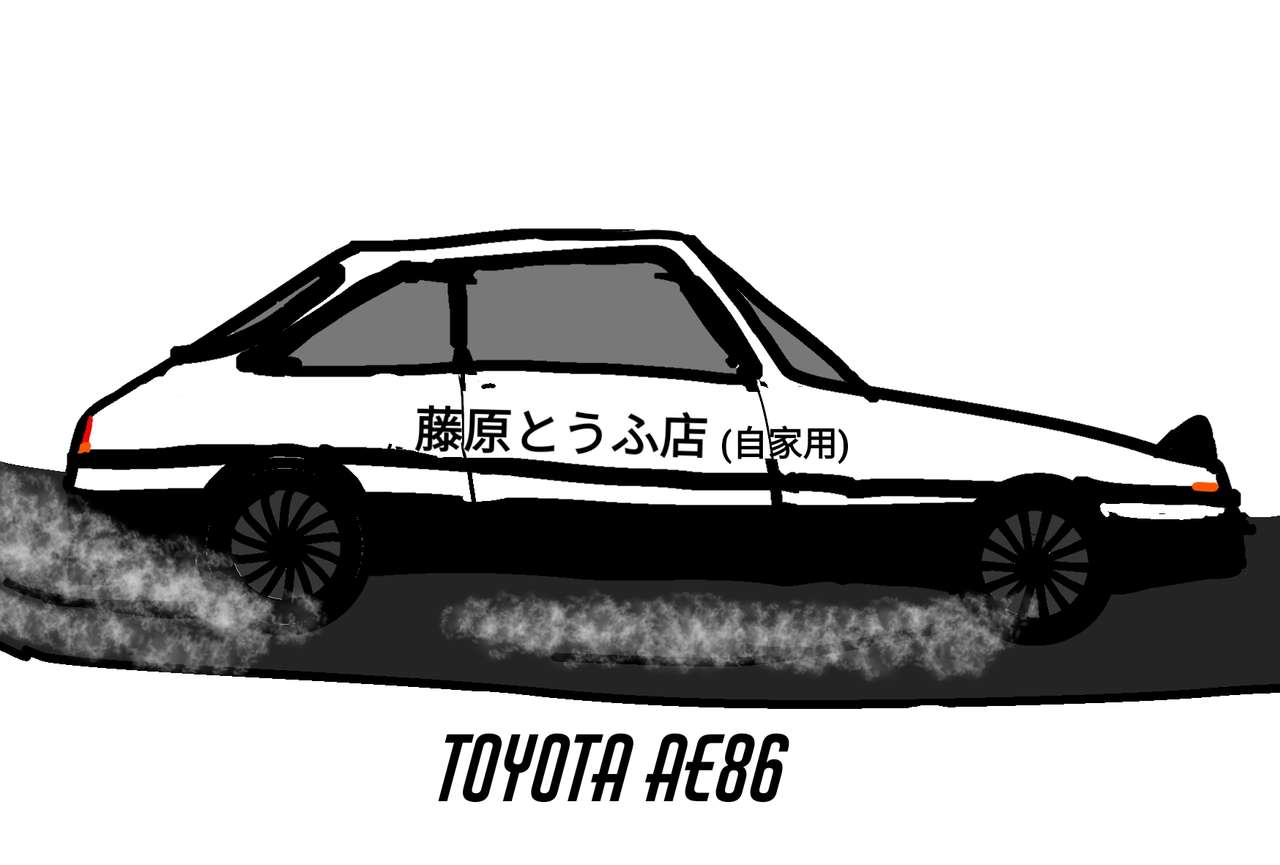 Toyota AE86 правдано онлайн-пазл