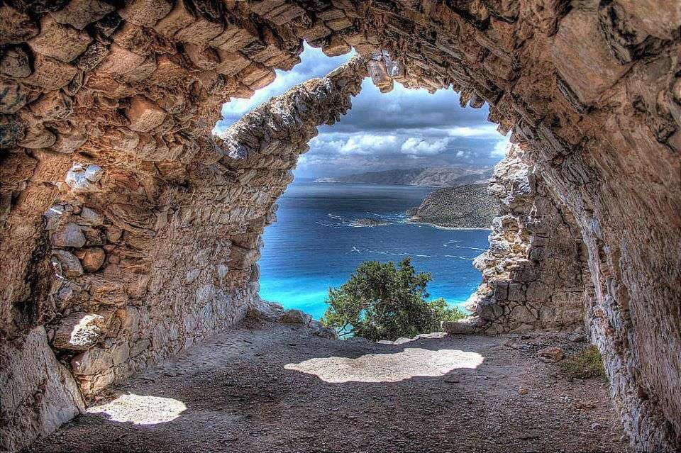 Grekiska ön Rhodos pussel på nätet