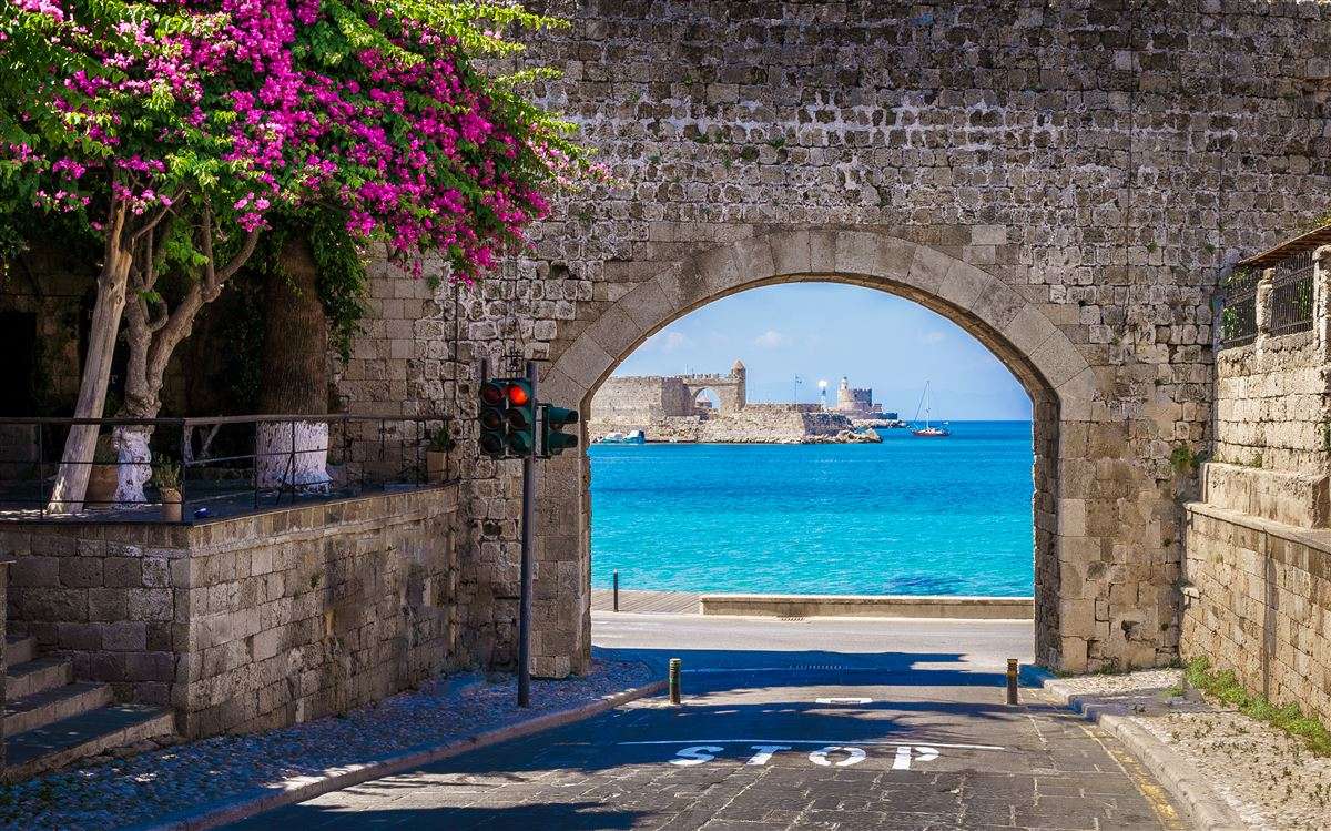 île grecque de Rhodes puzzle en ligne