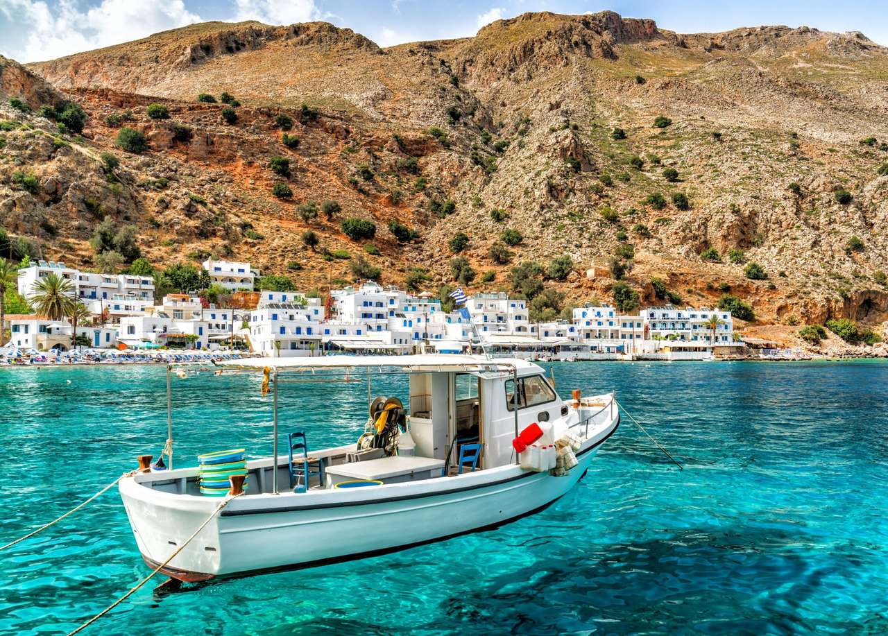 Kreta ön Loutro pussel på nätet