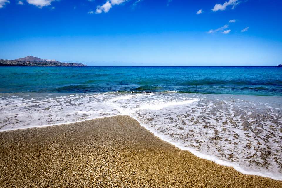 Пляж для купання острова Крит онлайн пазл