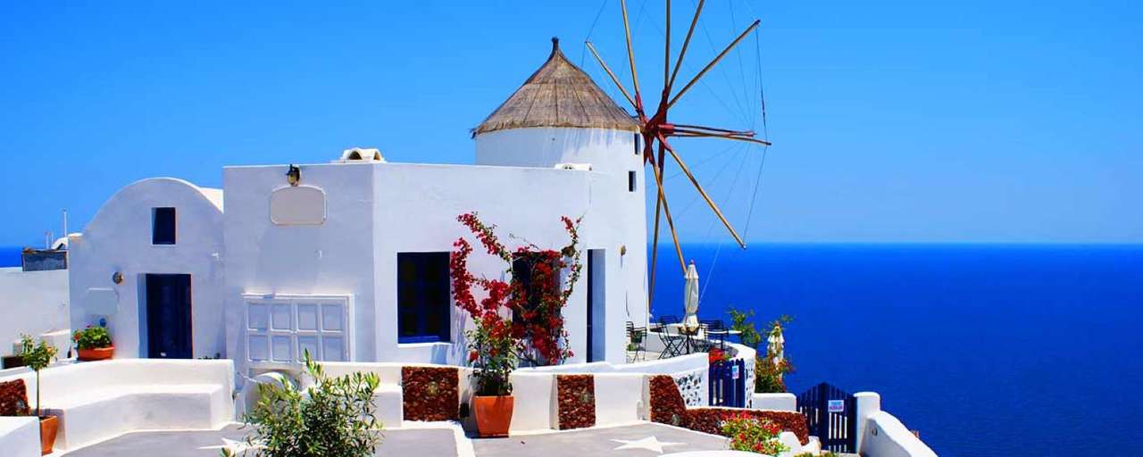 Вятърна мелница на остров Крит онлайн пъзел