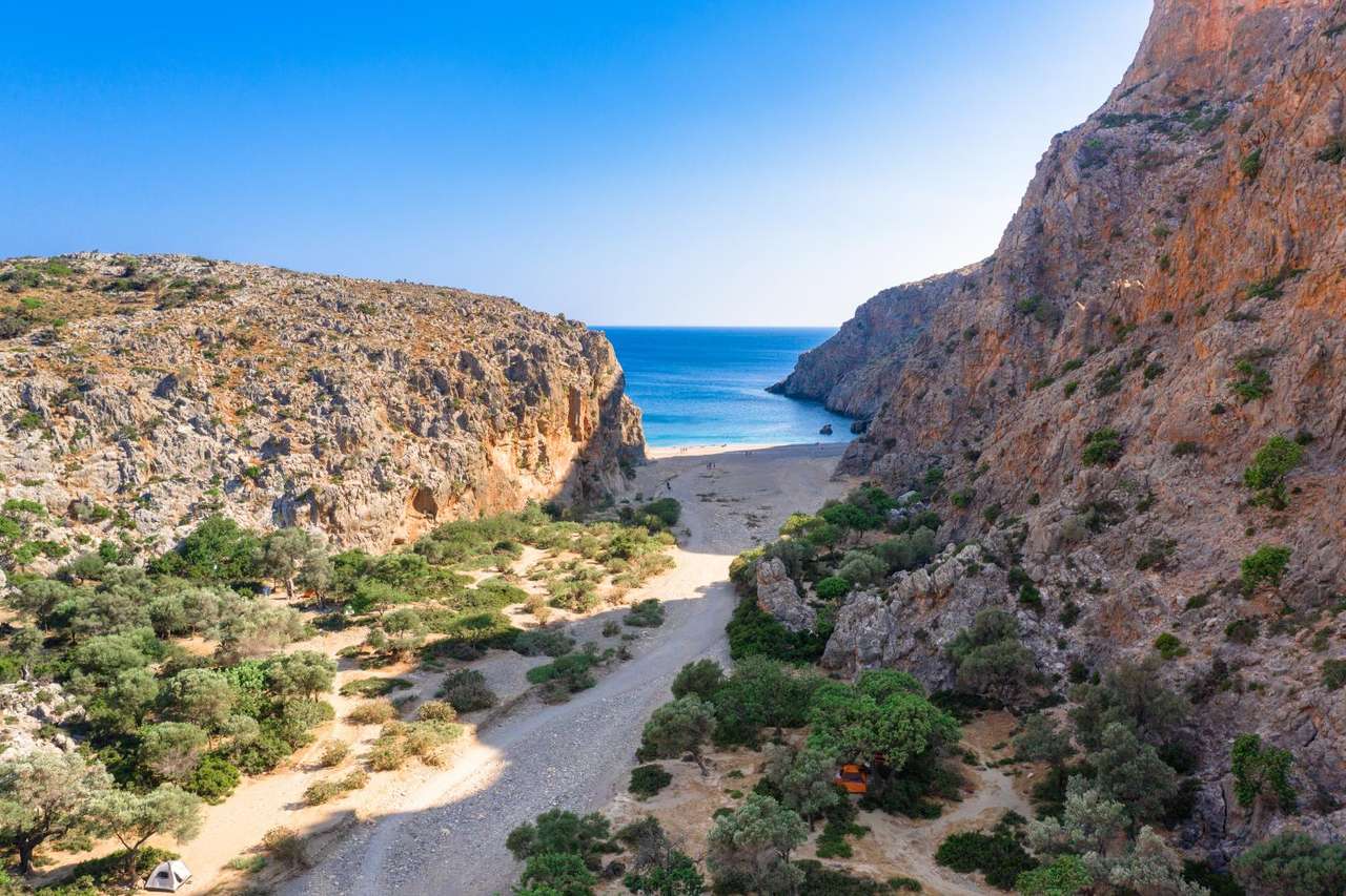 Garganta de Samaria de la isla de Creta rompecabezas en línea