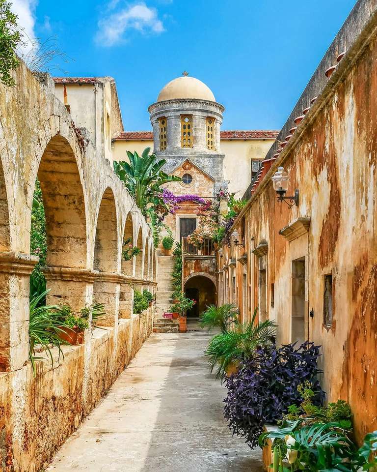 Ön Kreta Klostret Agia Triada Pussel online
