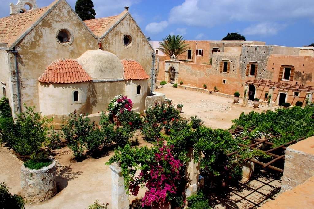 Остров Крит Монастырь Аркадия пазл онлайн