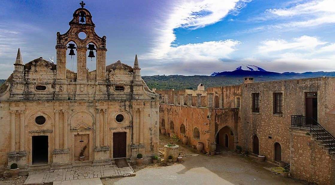 Ön Kreta kloster Arkadi Pussel online