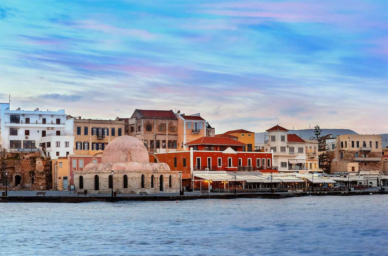 Острів Крит, портове місто Ханья пазл онлайн