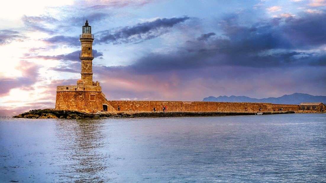 Kreta eiland Chania havenstad online puzzel