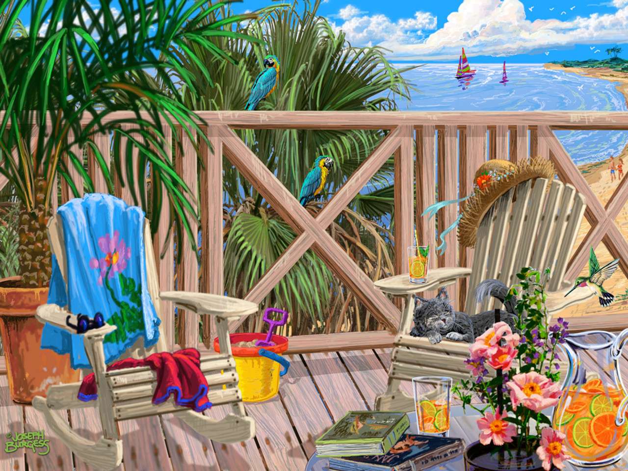 On the terrace. jigsaw puzzle online