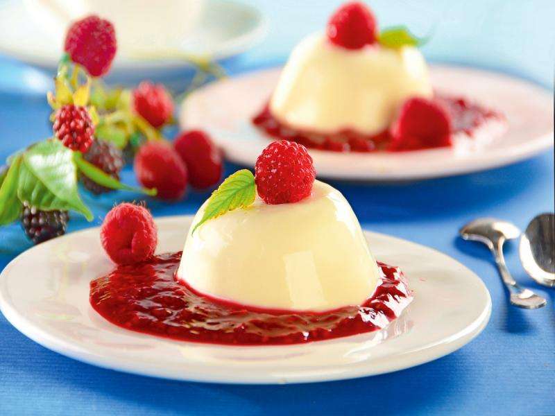 Dessert with raspberries online puzzle